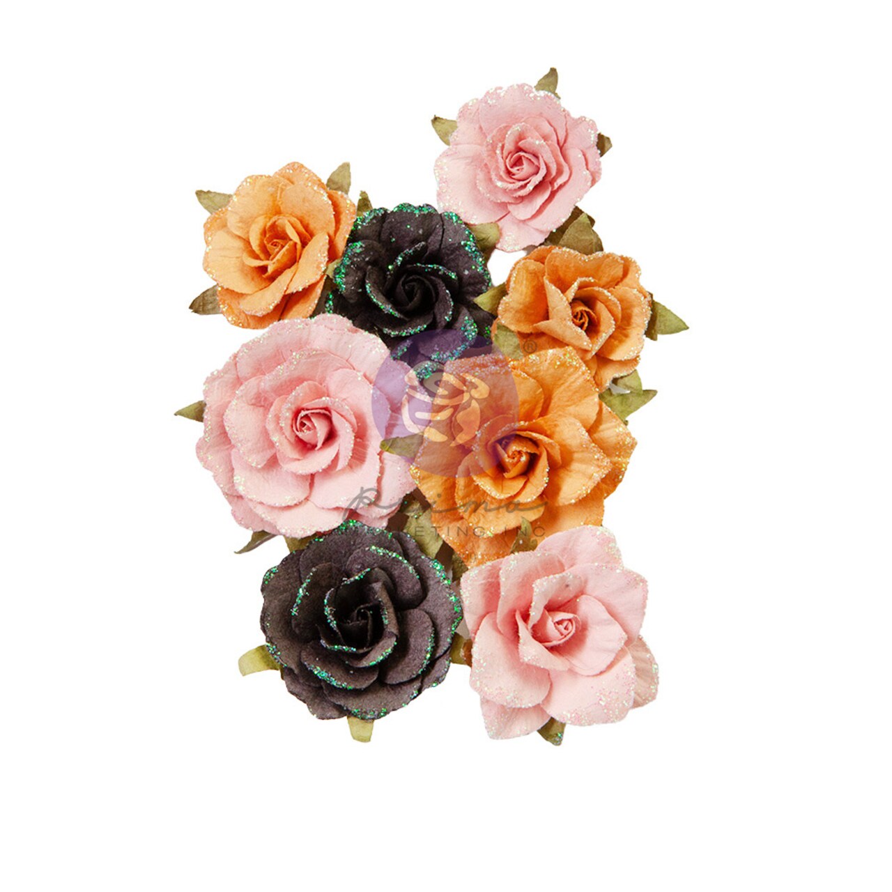 Twilight Collection Flowers - Haunted Night - 8 pcs / mulberry paper Scrapbook Supplies Material For Craft Notebooksdecoupage Album Journals Planners Art Journaling Bullet
